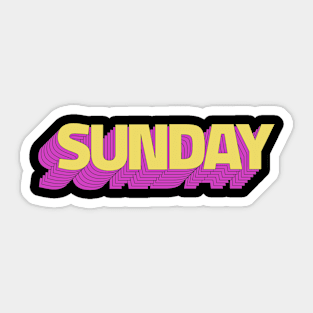 Sunday Retro Sticker